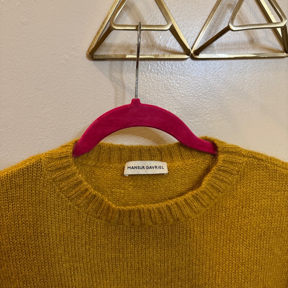 Mansur Gavriel Mustard Yellow Mohair Sweater